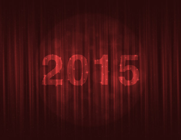 红幕祝你2015年新年快乐图片下载