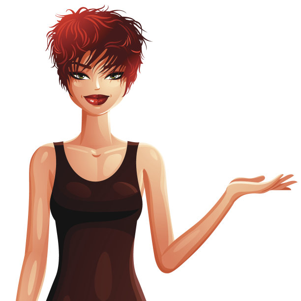 迷人的白皮肤女孩穿着优雅的经典连衣裙和图片下载