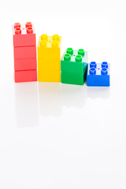 彩色的塑料砖图片下载