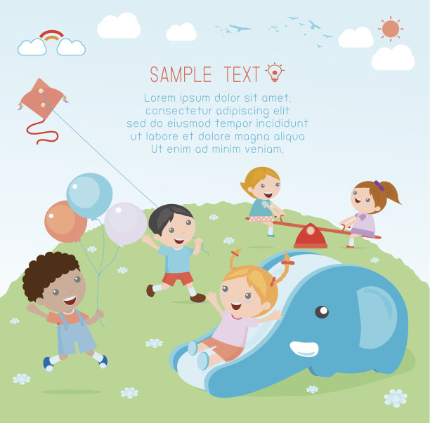 孩子们在操场，孩子们的时间。图片下载