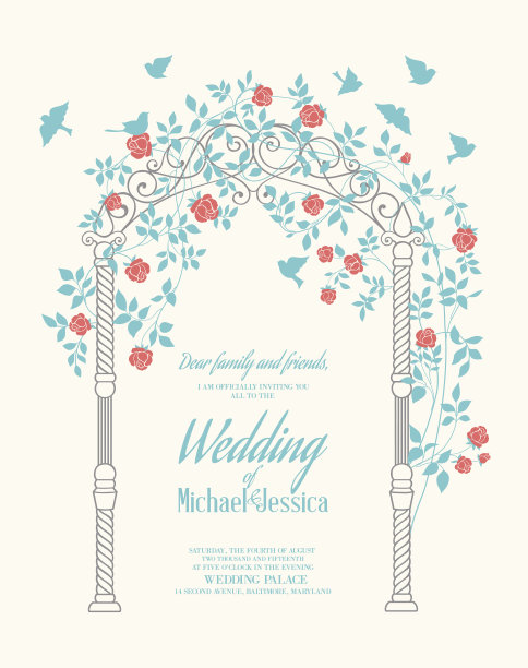 婚礼玫瑰拱图片下载