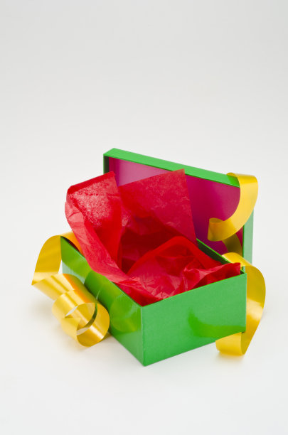 圣诞礼物。打开礼物盒子。图片下载