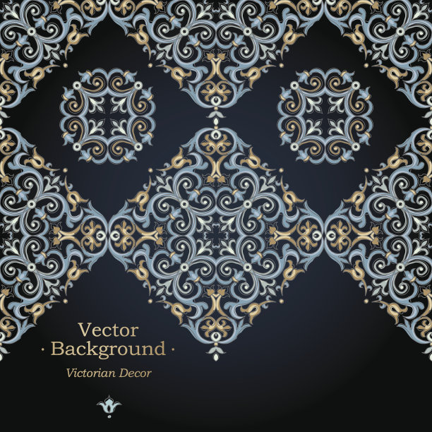 向量华丽无缝边界在东方风格。图片下载