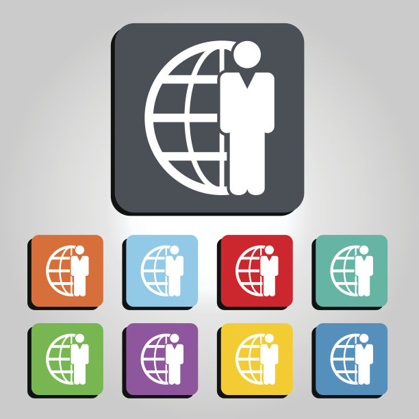 商人全球矢量图标插图图片下载