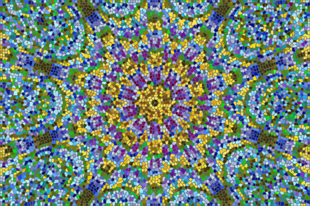 色彩装饰光泽马赛克。图片下载