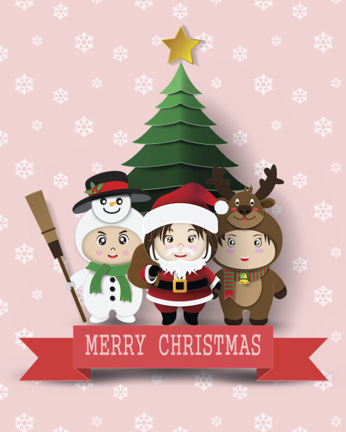 圣诞节的可爱的孩子图片下载