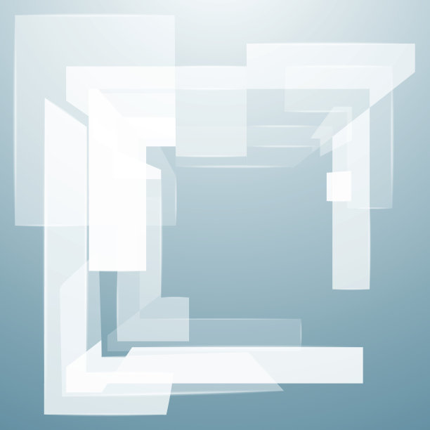 空白玻璃构成的矢量插图图片下载