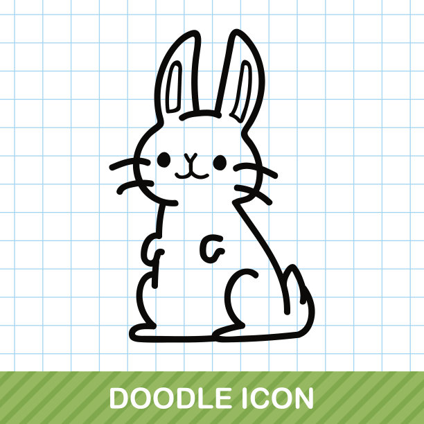 动物兔子涂鸦图片下载