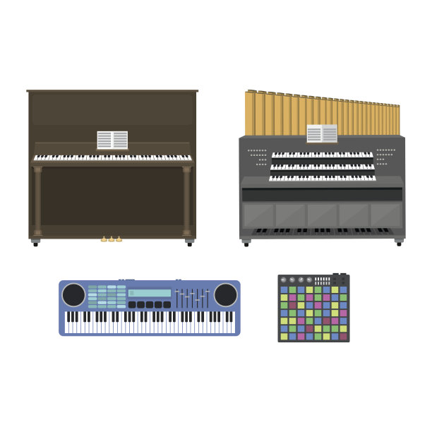 键盘乐器矢量图图片下载