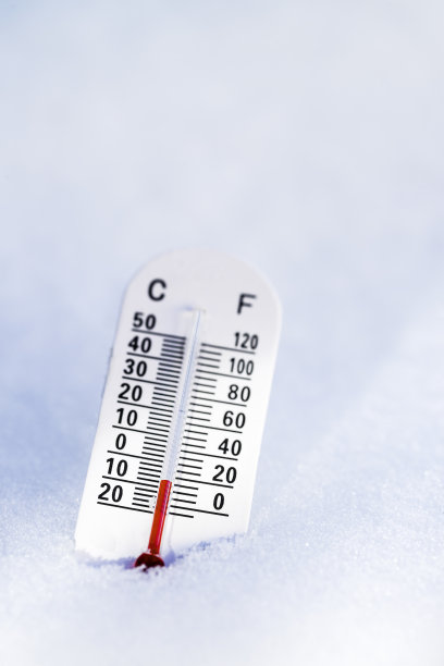 雪中的温度计图片下载