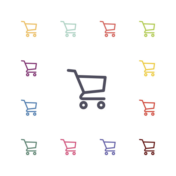 购物车平面图标设置图片下载