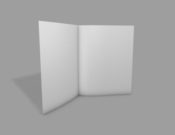 两页传单站在地板上，空白的灰色背景图片下载