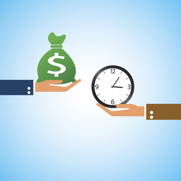 手带钱时钟时间图片下载