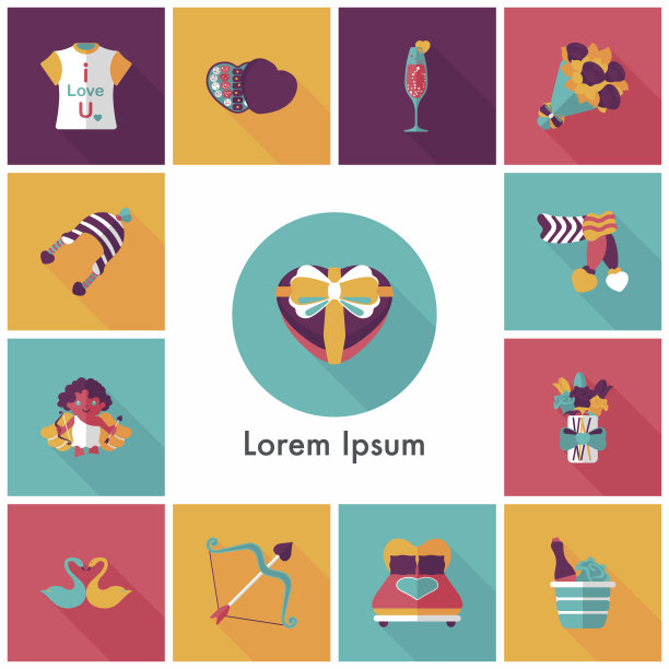 情人节图标集图片下载