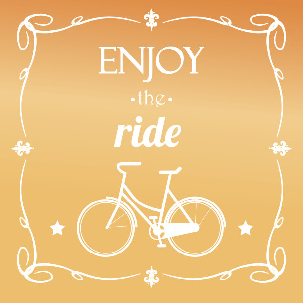 复古潮的自行车背景，矢量插图图片下载