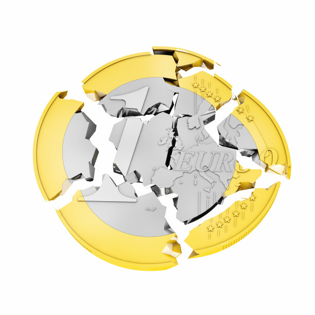 3 d破碎的欧元图片下载