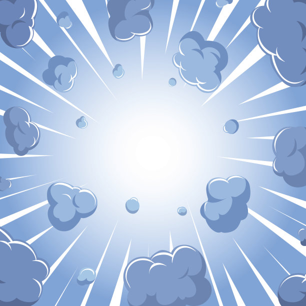 繁荣。漫画书爆炸，矢量插图图片下载