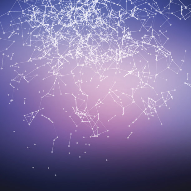 几何平滑抽象背景。用线连接点图片下载