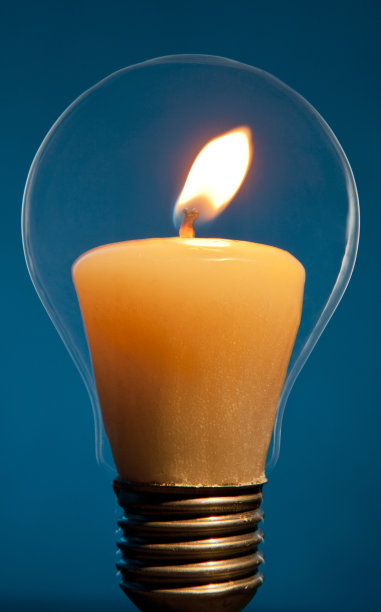 内装蜡烛灯泡图片下载