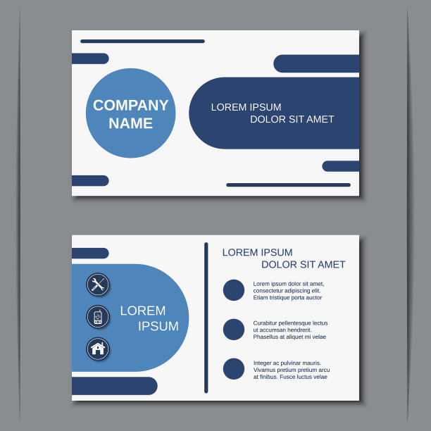 商务拜访卡，横幅，贴纸，模型，传单，标签矢量模板图片下载
