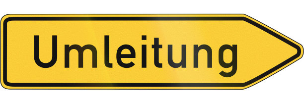 绕道箭头标志图片下载