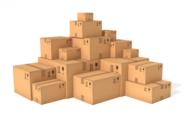 成堆的纸板箱图片下载