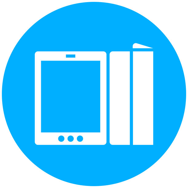 数字平板电脑图标上的一个圆形按钮。图片下载