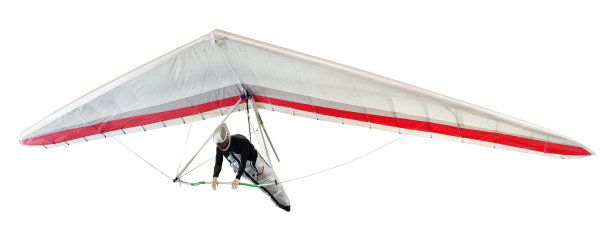 悬挂滑翔机在热气上升气流中翱翔图片下载