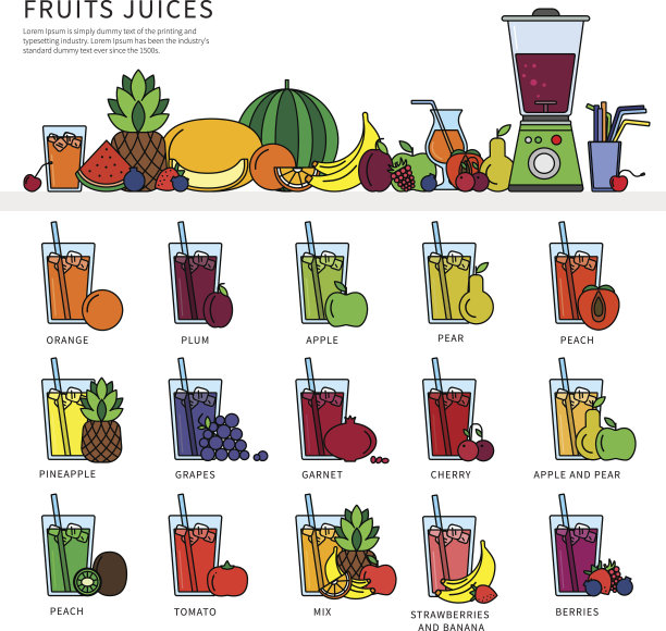 桌上放着新鲜果汁的玻璃杯图片下载