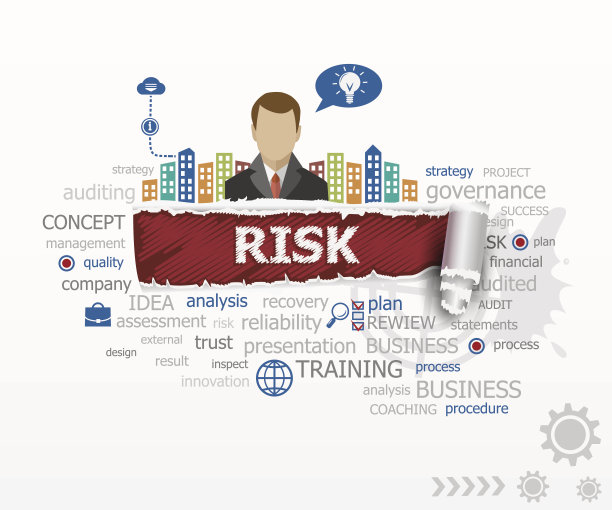 风险概念与商人。图片下载