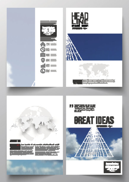 一套业务模板的小册子，杂志，传单，小册子或图片下载