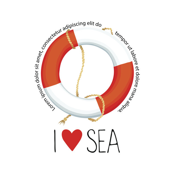 救生圈孤立在白色背景上。图片下载