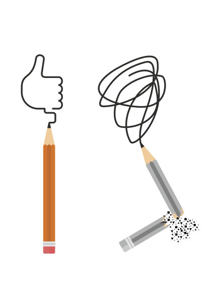 两支铅笔素描素材图片