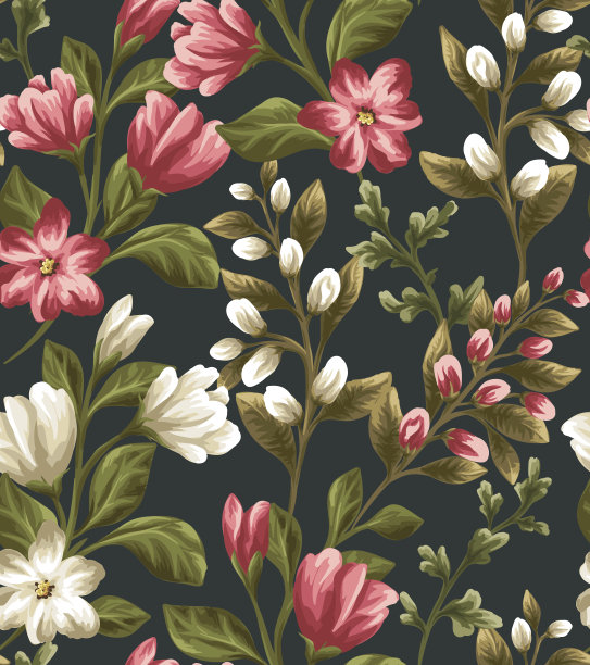 花卉无缝模式素材图片