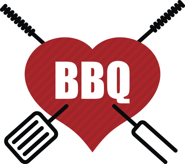 标志BBQ心形字母图片下载