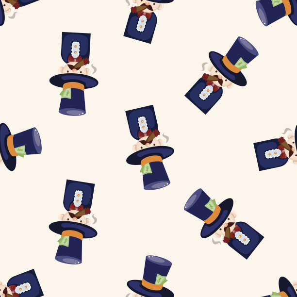 赌场老板老板，卡通无缝图案背景图片下载