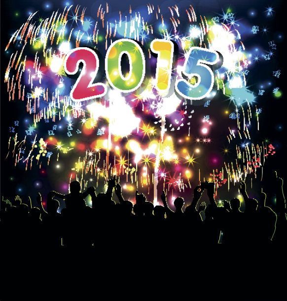 用烟花祝新年快乐图片下载