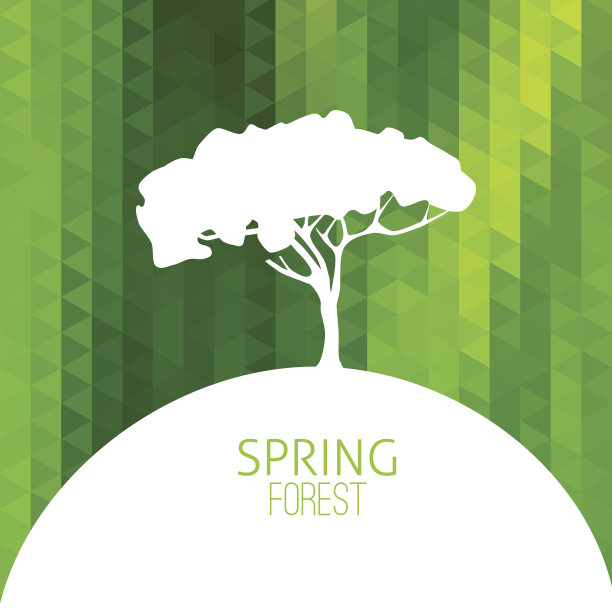 树的轮廓矢量图片下载