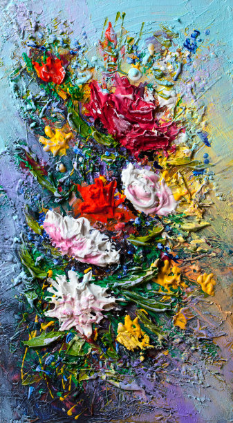 油画的花图片下载