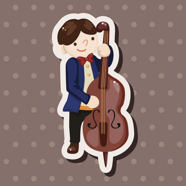 角色音乐家大提琴主题元素图片下载