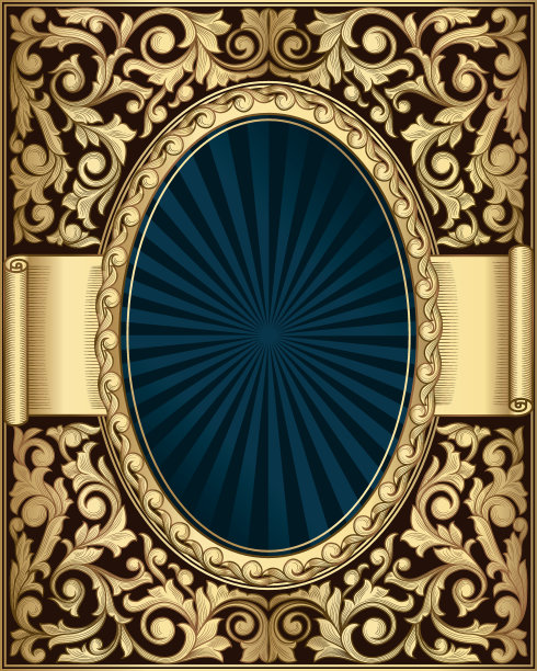 金色华丽的装饰设计图片下载