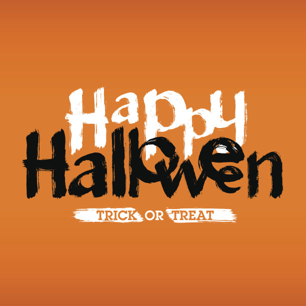 万圣节快乐的手绘卡片或邀请图片下载