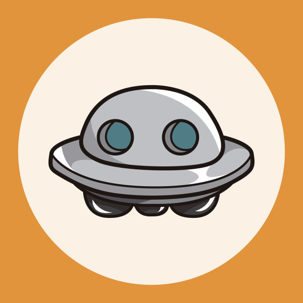 太空UFO主题元素向量，eps图片下载