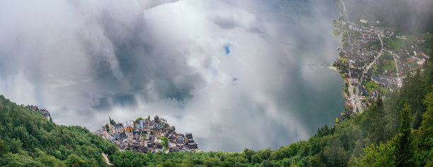 雾笼罩着城市图片下载