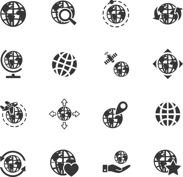 地球仪图标设置图片下载