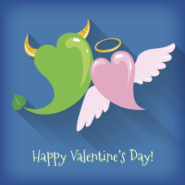 一对有趣的情人节情侣图片下载