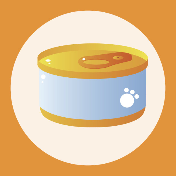 宠物猫粮可以主题元素向量，eps10图片下载