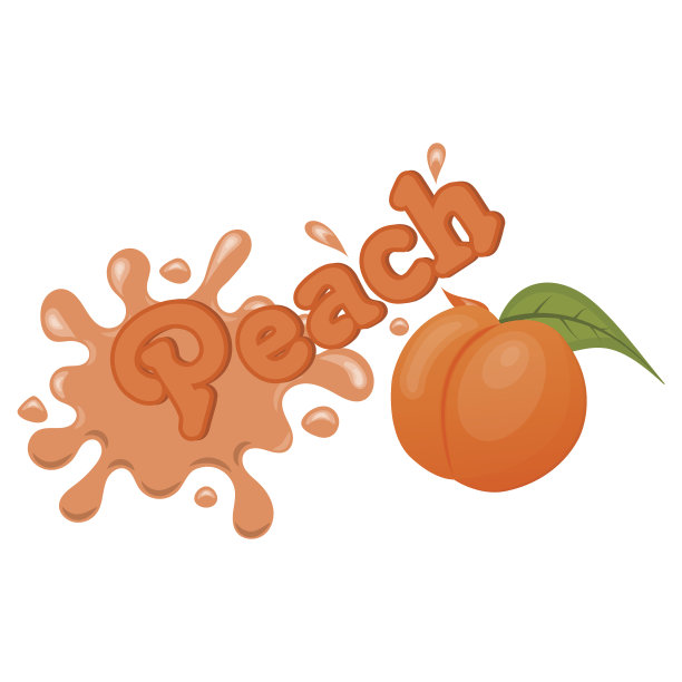 向量桃飞溅图片下载