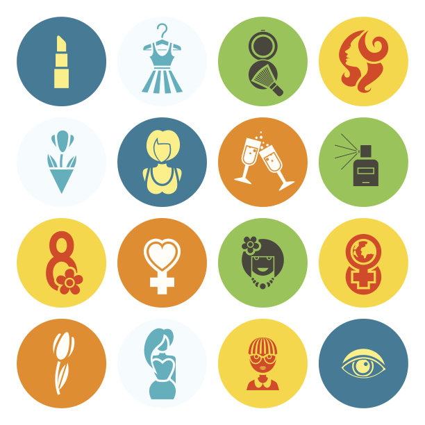 妇女节图标集图片下载