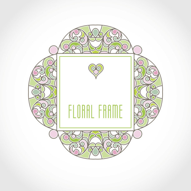 矢量东方风格复古框架图片下载